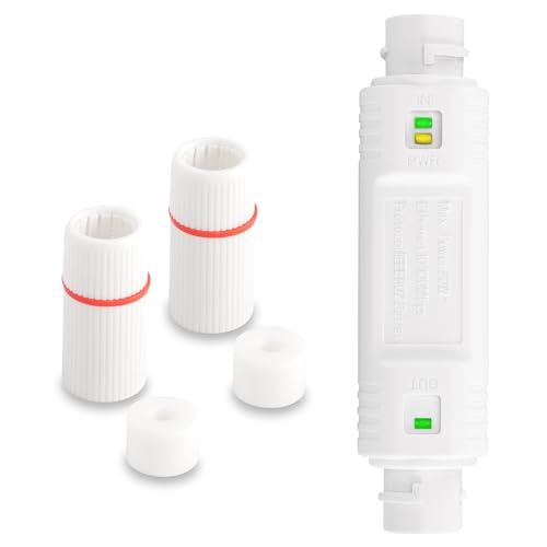 SinLoon IP67 wasserdichter PoE-Extender, 100 m/250 m, Verlängerung, 10/100 Mbps, für den Außenbereich, PoE-Repeater, RJ45, Ethernet, PoE-Extender für IP-Kamera, Plug and Play, Weiß SinLoon IP67 wasserdichter PoE-Extender, 100 m/250 m, Verlängerung, 10/100 Mbps, für den Außenbereich, PoE-Repeater, RJ45, Ethernet, PoE-Extender für IP-Kamera, Plug and Play, Weiß von SinLoon