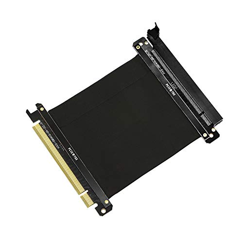 SinLoon PCI-E Express X16 Riser Extend Card PCIE 3.0 Cable Card Extension Port Adapter High Speed Riser Card Kompatibel mit GTX RTX Series Radeon Series Grafikkarte (Schwarz) von SinLoon