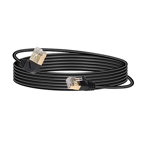 SinLoon RJ45 Cat8 Ethernet Cable,10FT 90 Degree Male to Male High Speed Cat8 Network Cable,40Gbps 2000Mhz SFTP Patch Cord For Router Modem Server (Left) von SinLoon