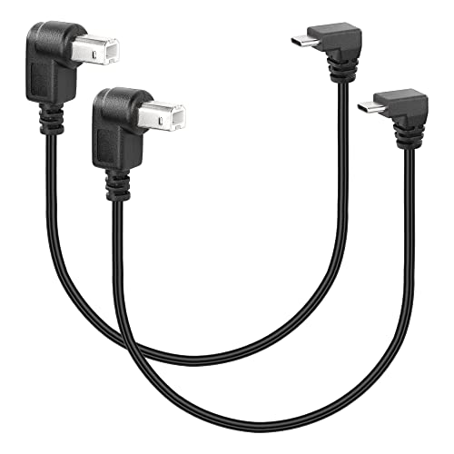 SinLoon USB-B-auf-USB-C-Druckerkabel, 2 Stück, USB2.0-Typ-B-auf-Typ-C-Kabel, kompatibel mit Drucker, MIDI-Controller, MIDI-Tastatur und mehr (Type B (down)) von SinLoon