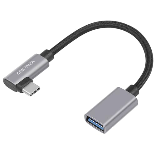 SinLoon USB C auf USB 3.0 Adapter, Typ C Stecker auf USB Buchse OTG Adapterkabel USB C auf USB A Adapter Ladegerät (USB C Elbow) von SinLoon