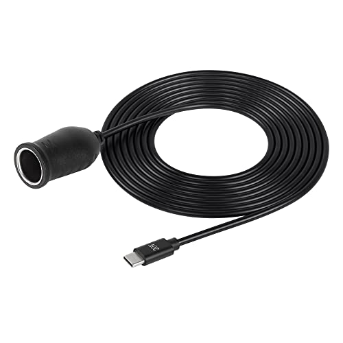 SinLoon USB-C-auf-Zigarettenanzünder-Adapter, 10FT 20 V, USB-Typ-C-Stecker auf Zigarettenanzünder-Adapterkabel, funktioniert mit einem 65 W PD-USBC-Ladegerät, für Dashcam (20V) von SinLoon