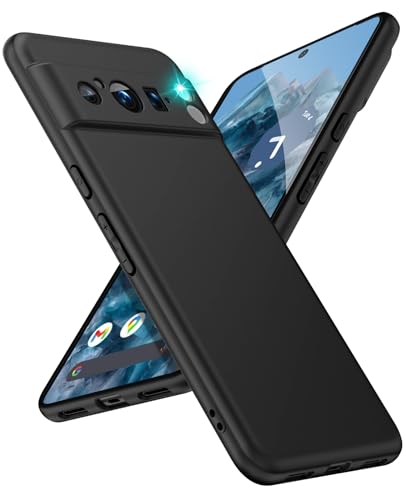 SineOrdo Google Pixel 8 Pro Hülle,Handyhülle für Google Pixel 8 Pro Case Dünn Hüllen Silikon TPU Sturzfest Weiches Schutzhülle Matte - Schwarz von SineOrdo