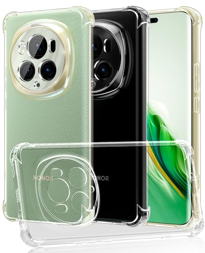 SineOrdo Handyhülle Honor Magic 6 Pro Hülle Klar,Schutzhülle Honor Magic6 Pro Ultra Dünn mit Sturzsichere Ecke Hüllen Silikon TPU Case - Durchsichtig von SineOrdo