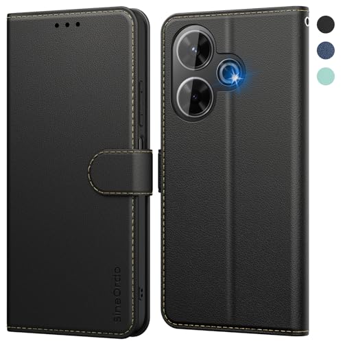 SineOrdo Handyhülle für Xiaomi Redmi 13 4G & POCO M6 4G, Flip Case Leder Wallet Case Schwarz mit Ständer, Kartenschlitz und 360° Schutz SineOrdo Handyhülle für Xiaomi Redmi 13 4G & POCO M6 4G, Flip Case Leder Wallet Case Schwarz mit Ständer, Kartenschlitz und 360° Schutz von SineOrdo