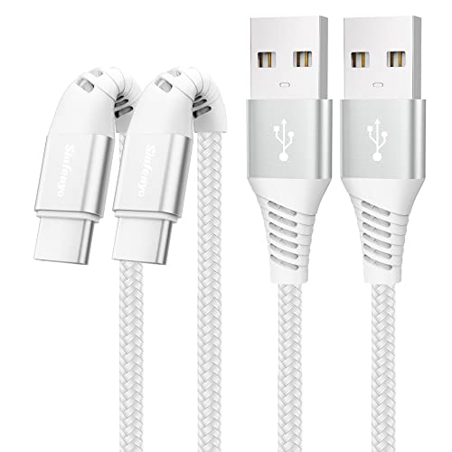 USB-Kabel Typ C [3 M, 2 Stück] USB C Schnellladekabel für Samsung Galaxy S23 S22 S21 S20 S10 S9 S8 A12 A13 A21S A51 A52 A52S A53, Xiaomi Redmi Note 10 9 8 huawei p40 P30 P20, PS5-Controller von Sinfenyo