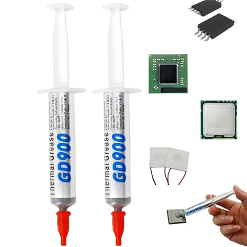 2 x PC-Wärmeleitpaste, Premium-Performance-Wärmeleitpaste, Wärmeleitpaste für CPU, Wärmeleitpaste für Kühler, Wärmeleitfett, Hochleistungs-Kühlkörperverbindung, CPU-Paste von SingHao