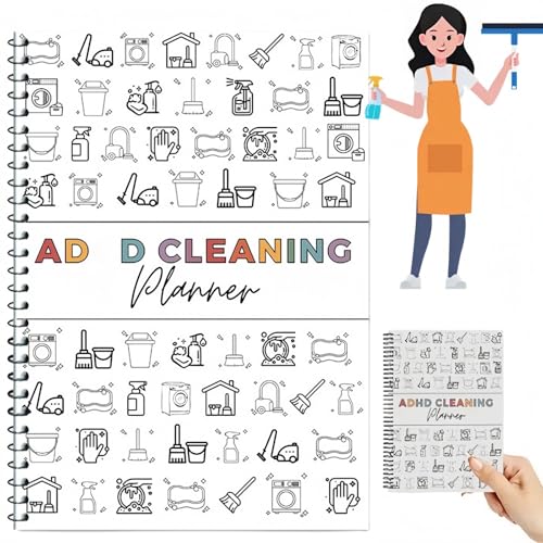 AD/HD-Reinigungsplaner, Bündel für den Haushalt, Reinigungsplan, täglich, wöchentlich, monatlich, Haushaltsplaner, Familienreinigung/Aufgaben, Aufgabendiagramm, Notizbuch für Zuhause, Plan/Notizblock AD/HD-Reinigungsplaner, Bündel für den Haushalt, Reinigungsplan, täglich, wöchentlich, monatlich, Haushaltsplaner, Familienreinigung/Aufgaben, Aufgabendiagramm, Notizbuch für Zuhause, Plan/Notizblock von SingHao