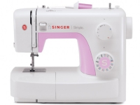 SINGER 3223 Simple, Pink, Weiß, Automatische Nähmaschine, Sägen, 4 Step, Drehregler, 5 mm von Singer