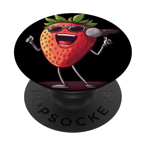 Diese Erdbeere kann die hohen Töne treffen PopSockets Klebender PopGrip Diese Erdbeere kann die hohen Töne treffen PopSockets Klebender PopGrip von Singing Strawberry