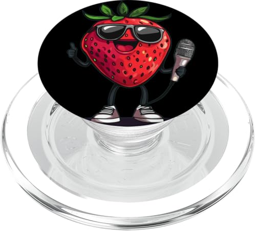 Erdbeere mit Sonnenbrille und Mikrofon für Karaoke Jungen & Mädchen PopSockets PopGrip für MagSafe Erdbeere mit Sonnenbrille und Mikrofon für Karaoke Jungen & Mädchen PopSockets PopGrip für MagSafe von Singing Strawberry
