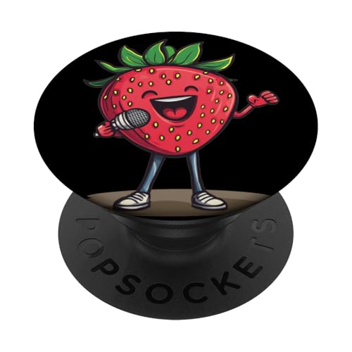 Happy Singing Berry Kostüm für Erdbeer- und Karaoke-Fans PopSockets Klebender PopGrip Happy Singing Berry Kostüm für Erdbeer- und Karaoke-Fans PopSockets Klebender PopGrip von Singing Strawberry