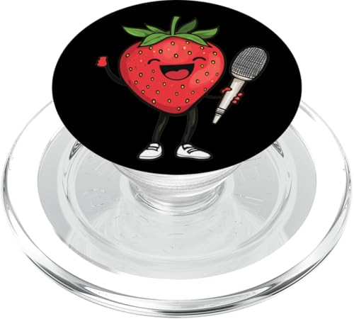 Hübsches Karaoke-Erdbeer-Kostüm für Jungen und Mädchen PopSockets PopGrip für MagSafe Hübsches Karaoke-Erdbeer-Kostüm für Jungen und Mädchen PopSockets PopGrip für MagSafe von Singing Strawberry