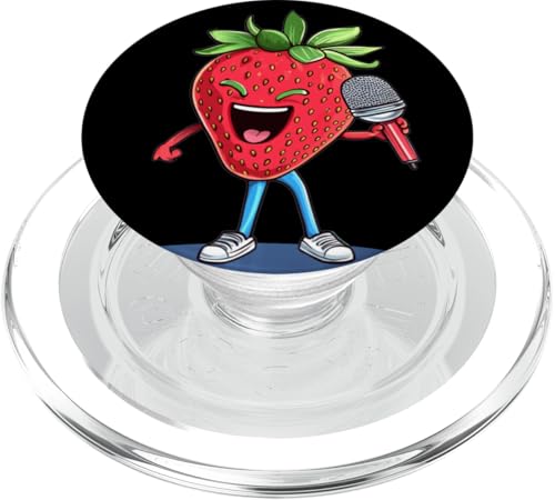 Lustiges Erdbeerleben im Mikrofonleben für Karaoke-Liebhaber PopSockets PopGrip für MagSafe Lustiges Erdbeerleben im Mikrofonleben für Karaoke-Liebhaber PopSockets PopGrip für MagSafe von Singing Strawberry