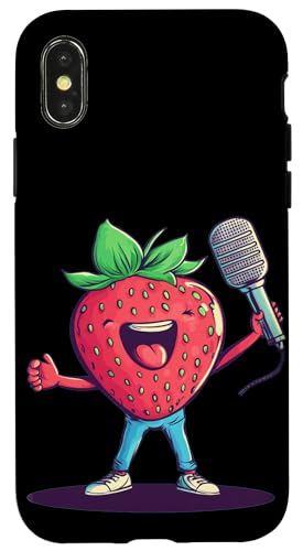 Lustiges Obst mit Karaoke-Sucht Outfit Hülle für iPhone X/XS Lustiges Obst mit Karaoke-Sucht Outfit Hülle für iPhone X/XS von Singing Strawberry