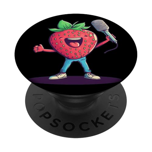 Lustiges Obst mit Karaoke-Sucht Outfit PopSockets Klebender PopGrip Lustiges Obst mit Karaoke-Sucht Outfit PopSockets Klebender PopGrip von Singing Strawberry