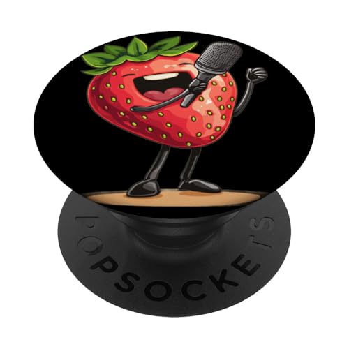 Strawberry glänzt hell im Spotlight-Outfit PopSockets Klebender PopGrip Strawberry glänzt hell im Spotlight-Outfit PopSockets Klebender PopGrip von Singing Strawberry
