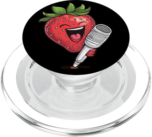 Strawberry trifft mit Stil die hohen Töne für Karaoke-Liebhaber PopSockets PopGrip für MagSafe Strawberry trifft mit Stil die hohen Töne für Karaoke-Liebhaber PopSockets PopGrip für MagSafe von Singing Strawberry