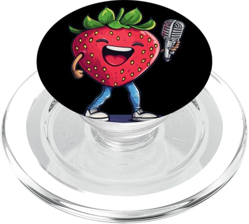 Süße Lieder von einer mikrofonliebenden Beere für Erdbeerfans PopSockets PopGrip für MagSafe Süße Lieder von einer mikrofonliebenden Beere für Erdbeerfans PopSockets PopGrip für MagSafe von Singing Strawberry