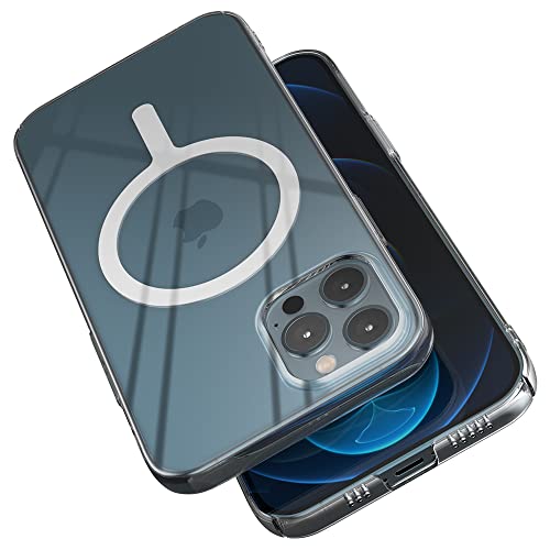 Sinjimoru 1mm Ultra Dünne iPhone 12/12 Pro Hülle, Magnet Handyhülle Durchsichtig Slim Crystal Clear Phone Cover mit Schlankem Design für iPhone 12/12 Pro. M-AiroFit Basic von Sinjimoru