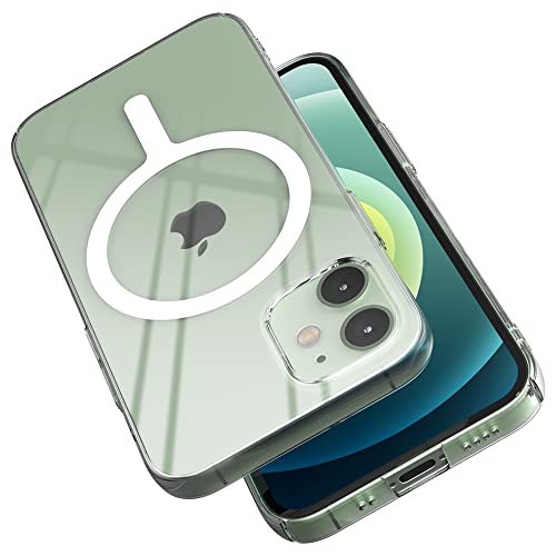 Sinjimoru 1mm Ultra Dünne iPhone 12 Mini Hülle für MagSafe, Magnet Handyhülle Durchsichtig Slim Crystal Clear Phone Cover mit Schlankem Design für iPhone 12 Mini. M-AiroFit Basic von Sinjimoru