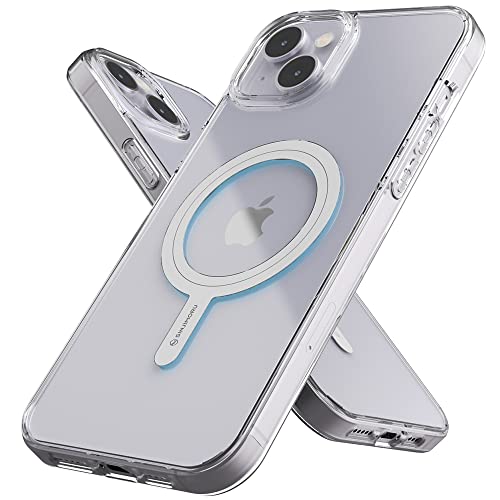 Sinjimoru Shockproof Hülle mit Magnet, Crystal Clear Protective Case Kompatibel mit iPhone 14 Serie M-AirClo für iPhone 14 Plus von Sinjimoru