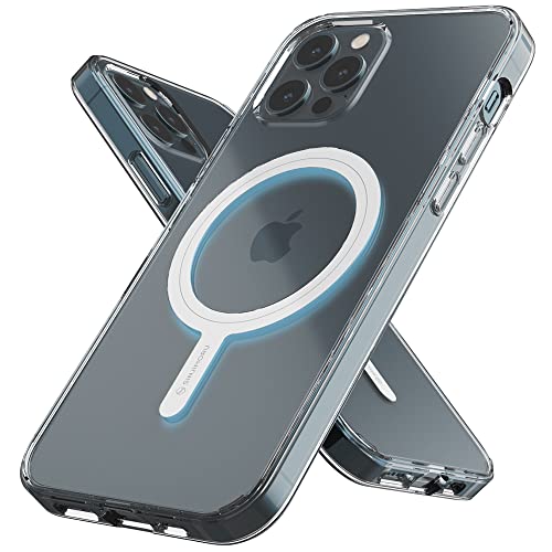 Sinjimoru Shockproof iPhone 12/12 Pro Hülle mit Magnet, Crystal Clear Protective iPhone 12/12 Pro Case Kompatibel mit MagSafe Zubehör. M-AirClo für iPhone 12/12 Pro von Sinjimoru