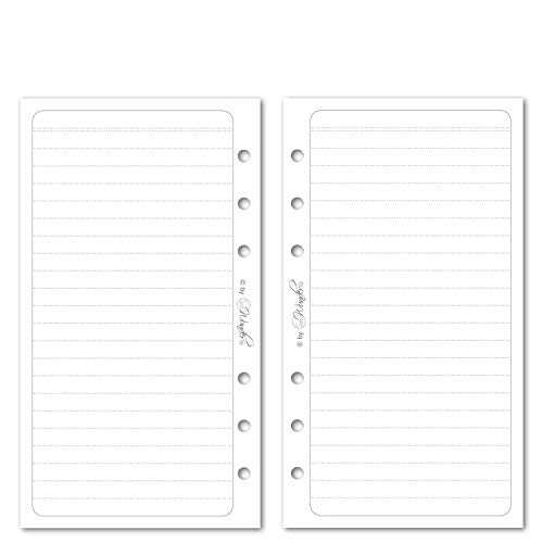 SinnWunder® 50 Blatt Personal (9,6 x 17,2 cm) Premium Notiz-Papier liniert - Für 6-Ringplaner von SinnWunder