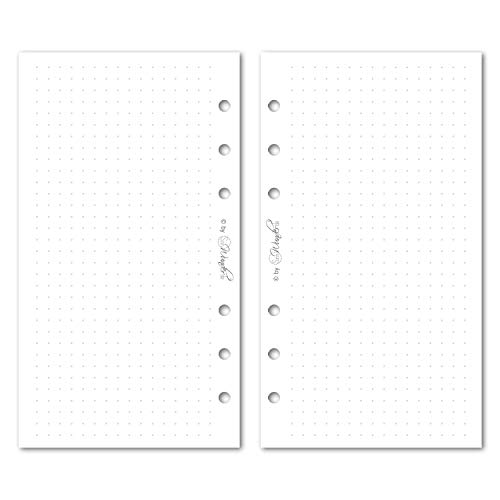 SinnWunder® 50 Blatt Personal (9,6 x 17,2 cm) Premium Notiz-Papier punktkariert (dotted) - Für 6-Ringplaner von SinnWunder