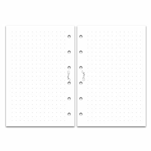 SinnWunder® 50 Blatt Pocket (8.5 x 12,5 cm) Premium Notiz-Papier punktkariert (dotted) - Für 6-Ringplaner von SinnWunder