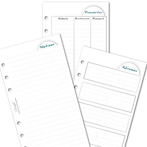 SinnWunder® Set Notizen/Zusatzblätter zu Kalendarien Design PureSinn Format Personal von SinnWunder