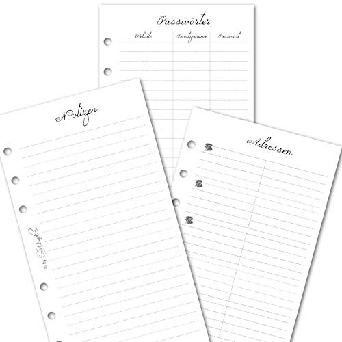 SinnWunder® Set Notizen/Zusatzblätter zu Kalendarien Design VintageSinn Format Personal von SinnWunder
