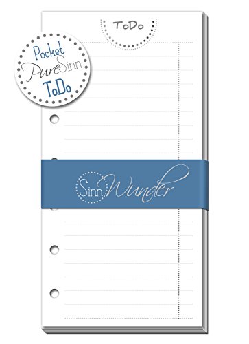 To-Do-Listen passend zu den Kalendereinlagen von SinnWunder® Design PureSinn Format Pocket von SinnWunder