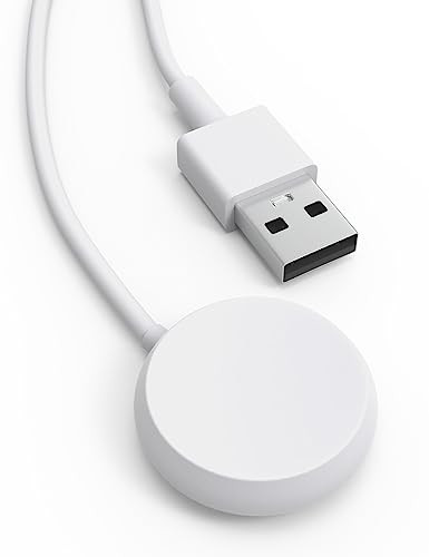 Sinoacc Ladekabel Kompatibel mit Google Pixel Watch Ladegerät 100cm 3.3ft USB Smartwatch Zubehör für Google Pixel Watch (Weiß) von Sinoacc
