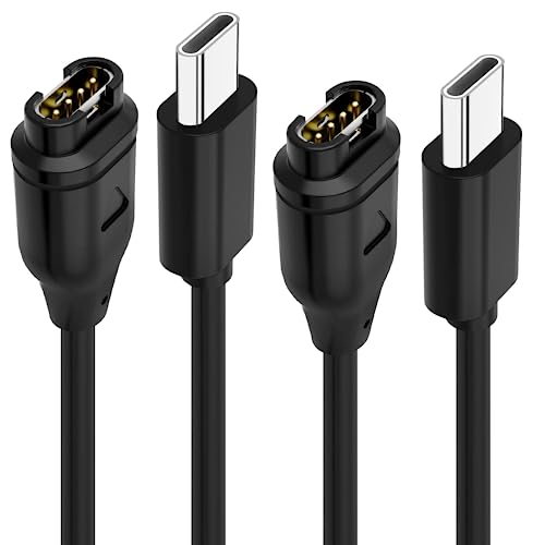 USB C Ladekabel Kompatibel mit Garmin UHR Ladekabel Fenix 5 5S 5X Plus 6 6S 6X Pro 7 7S 7X,Forerunner 745 935 945 45 45S 245 Music,Instinct,Approach S10 S40 S60 S12 S42,Vivoactive 3 4 4S Venu 2-Stücke von Sinoacc