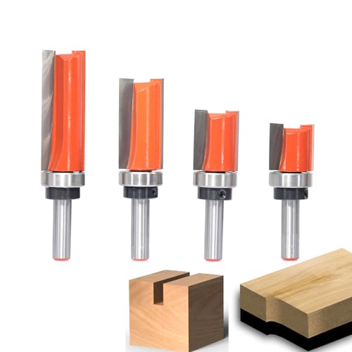 Sinoprotools 4 Stück Bündigfräser,8mm Schaft Kopierfräser,Bündigfräser mit Auswechselbarem Kugellager,Oberfräser Flush Trim Router Bit Sinoprotools 4 Stück Bündigfräser,8mm Schaft Kopierfräser,Bündigfräser mit Auswechselbarem Kugellager,Oberfräser Flush Trim Router Bit von Sinoprotools
