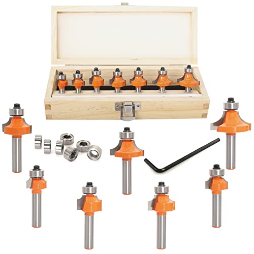 Sinoprotools 7 Stück Abrundfräser und Viertelstabfräser Set,8mm Schaft Rundfräser&Radiusfräser,Abrundfräser Fräser Oberfräse mit Kugellager,Kantenfräse/Frästisch Radius 2-3-4-5-6-8-10(Set 7-tgl.) Sinoprotools 7 Stück Abrundfräser und Viertelstabfräser Set,8mm Schaft Rundfräser&Radiusfräser,Abrundfräser Fräser Oberfräse mit Kugellager,Kantenfräse/Frästisch Radius 2-3-4-5-6-8-10(Set 7-tgl.) von Sinoprotools