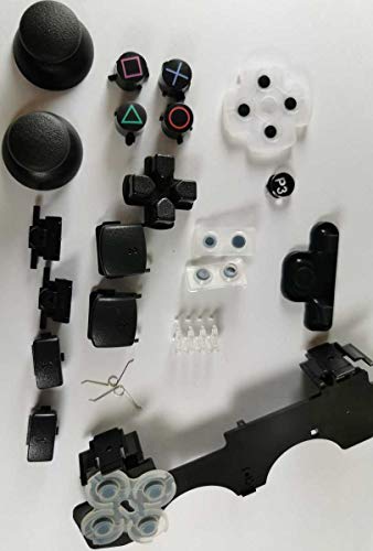 Button Tasten Set komplett kompatibel für PS2 / PS3 Controller schwarz von Sintech