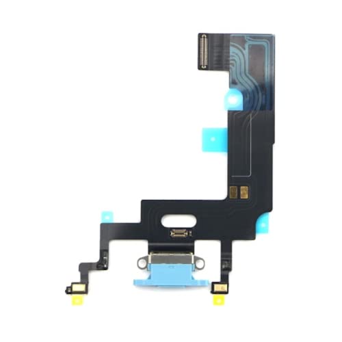 USB Lightning Ladebuchse Docking Port kompatibel für iPhone XR mit Antenne + Mikrophone Plus, Farbe:Blau von Sintech