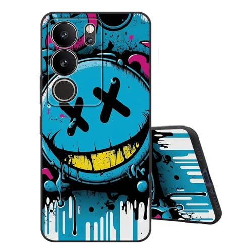 Sinyunron Handyhülle Kompatibel mit VIVO V29 5G Hülle Silikon Schwarz Matte Rückseite mit Muster,Weiche Stoßfest Kratzfest Schlanke TPU Softschale Schutzhülle,Blaues Emoji Sinyunron Handyhülle Kompatibel mit VIVO V29 5G Hülle Silikon Schwarz Matte Rückseite mit Muster,Weiche Stoßfest Kratzfest Schlanke TPU Softschale Schutzhülle,Blaues Emoji von Sinyunron