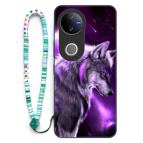 Sinyunron Handyhülle Kompatibel mit Vivo V50 / V50e 5G Hülle Stoßfeste Kratzfest TPU Schutzhülle Gemusterte Handy Schutzschale mit Buntes Schlüsselband,Wolf Sinyunron Handyhülle Kompatibel mit Vivo V50 / V50e 5G Hülle Stoßfeste Kratzfest TPU Schutzhülle Gemusterte Handy Schutzschale mit Buntes Schlüsselband,Wolf von Sinyunron