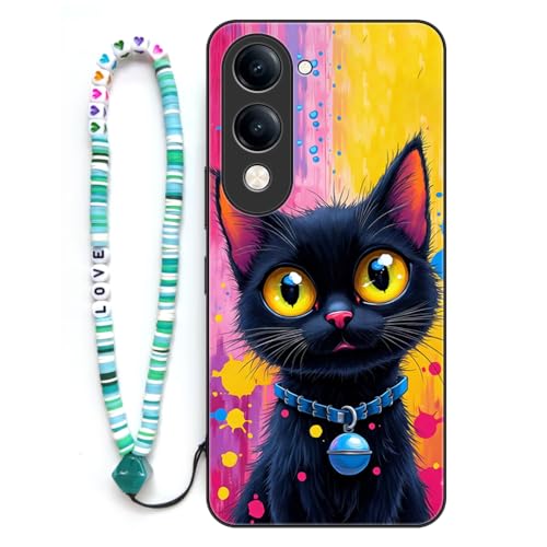 Sinyunron Handyhülle Kompatibel mit Vivo Y29S 5G Hülle Stoßfeste Kratzfest TPU Schutzhülle Gemusterte Handy Schutzschale mit Buntes Schlüsselband,Katze-01 Sinyunron Handyhülle Kompatibel mit Vivo Y29S 5G Hülle Stoßfeste Kratzfest TPU Schutzhülle Gemusterte Handy Schutzschale mit Buntes Schlüsselband,Katze-01 von Sinyunron
