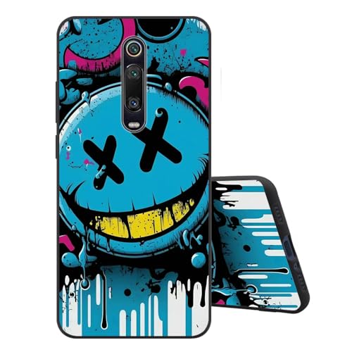 Sinyunron Handyhülle Kompatibel mit Xiaomi Mi 9T Hülle Silikon Schwarz Matte Rückseite Schutzhülle mit Muster,Weiche Stoßfest Kratzfest Schlanke TPU Softschale Case,Blaues Emoji Sinyunron Handyhülle Kompatibel mit Xiaomi Mi 9T Hülle Silikon Schwarz Matte Rückseite Schutzhülle mit Muster,Weiche Stoßfest Kratzfest Schlanke TPU Softschale Case,Blaues Emoji von Sinyunron