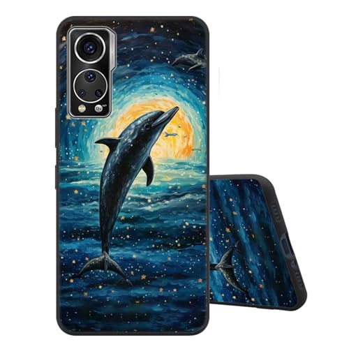 Sinyunron Handyhülle Kompatibel mit ZTE Axon 30 5G Hülle Silikon Schwarz Matte Rückseite mit Muster,Weiche Stoßfest Kratzfest Schlanke TPU Softschale Schutzhülle,Delphin Sinyunron Handyhülle Kompatibel mit ZTE Axon 30 5G Hülle Silikon Schwarz Matte Rückseite mit Muster,Weiche Stoßfest Kratzfest Schlanke TPU Softschale Schutzhülle,Delphin von Sinyunron