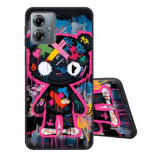 Sinyunron Hülle Kompatibel mit Motorola Moto G14 4G Handyhülle Silikon Schwarz Matte Rückseite mit Muster,Weiche Stoßfest Kratzfest Schlanke Softschale TPU Schutzhülle,Kleiner Bär Sinyunron Hülle Kompatibel mit Motorola Moto G14 4G Handyhülle Silikon Schwarz Matte Rückseite mit Muster,Weiche Stoßfest Kratzfest Schlanke Softschale TPU Schutzhülle,Kleiner Bär von Sinyunron