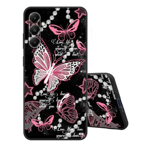 Sinyunron Hülle Kompatibel mit Samsung Galaxy A05S 4G Handyhülle Silikon Schwarz Matte Rückseite mit Muster,Weiche Stoßfest Kratzfest Schlanke Softschale TPU Schutzhülle,Schmetterling Sinyunron Hülle Kompatibel mit Samsung Galaxy A05S 4G Handyhülle Silikon Schwarz Matte Rückseite mit Muster,Weiche Stoßfest Kratzfest Schlanke Softschale TPU Schutzhülle,Schmetterling von Sinyunron