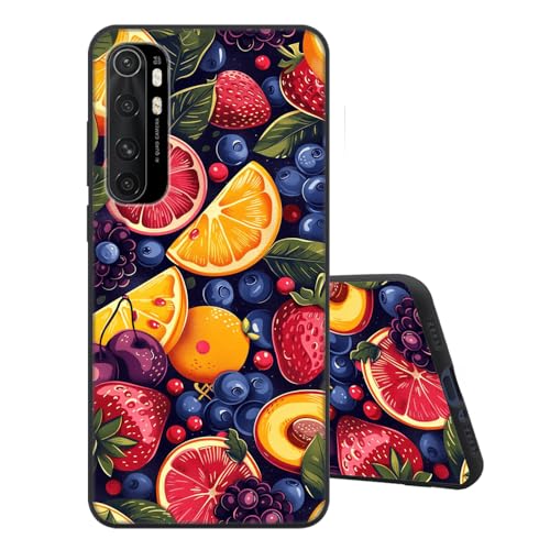 Sinyunron Hülle Kompatibel mit Xiaomi Mi Note 10 Lite 4G Handyhülle Silikon Schwarz Matte Rückseite mit Muster,Weiche Stoßfest Kratzfest Schlanke Softschale TPU Schutzhülle,Früchte Sinyunron Hülle Kompatibel mit Xiaomi Mi Note 10 Lite 4G Handyhülle Silikon Schwarz Matte Rückseite mit Muster,Weiche Stoßfest Kratzfest Schlanke Softschale TPU Schutzhülle,Früchte von Sinyunron