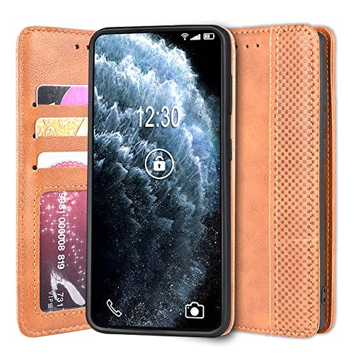 Sinyunron Klapphüllen für Huawei Honor X6 5G Hülle Leder Klapptasche Honor X6 5G Schutzhülle Flip Case Lederhülle Honor X6 Handy Brieftasche(Braun) von Sinyunron