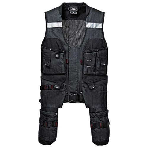 Sir Safety System MC2516Q83X Heavy Weste Handwerker, Denim Blau/Schwarz, Größe 3X von Sir Safety System