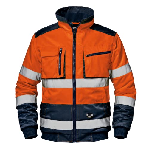 Sir Safety System MC4123HC3X "Morgan" Warnschutz-Blouson, Warnschutz-orange/Blau, Größe 3X von Sir Safety System